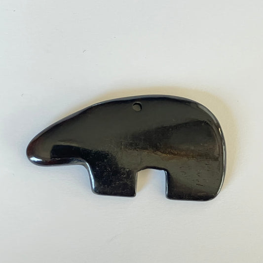 Black Bone Bear Pendant – Approx. 2" x 1"