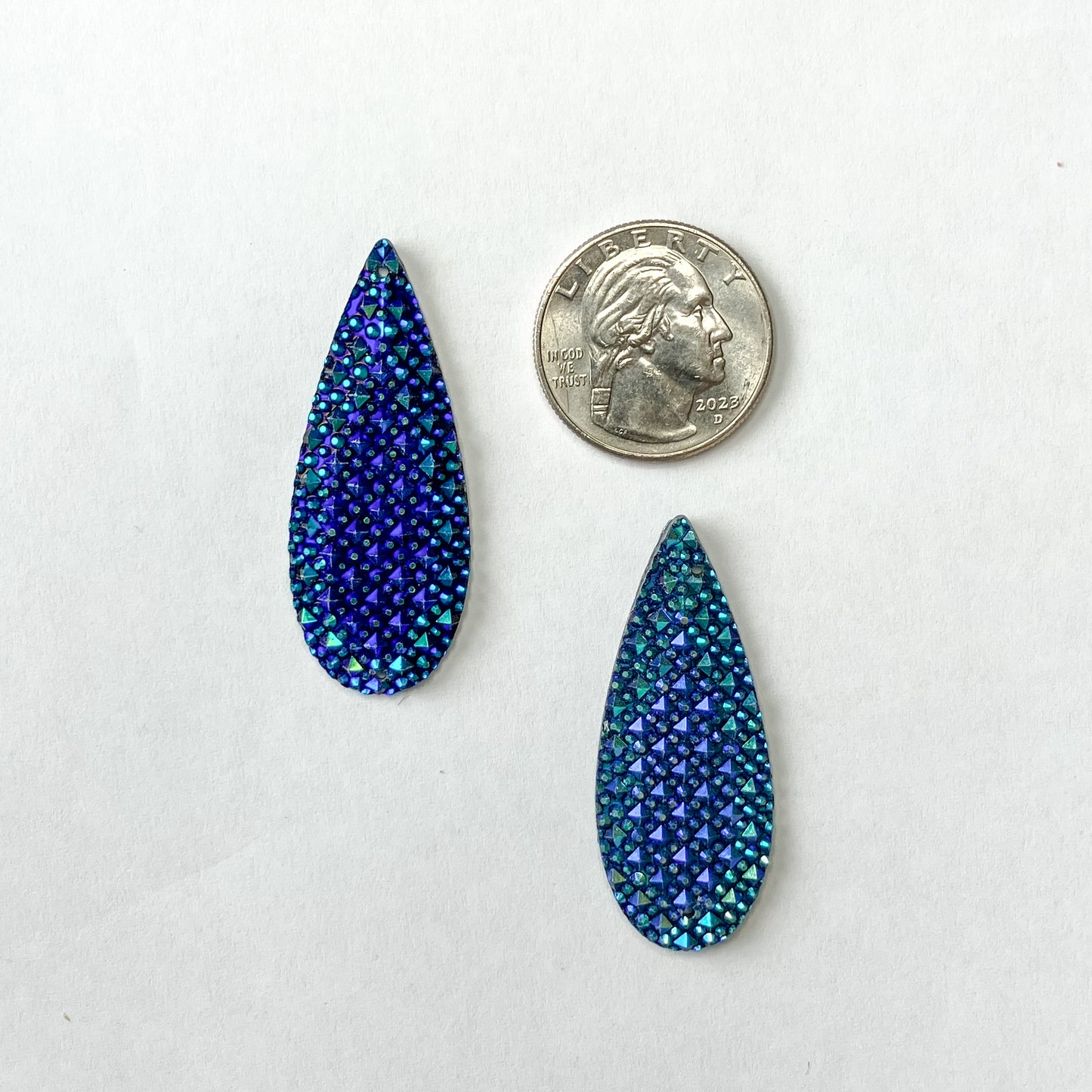 Resin Teardrop Flatback Gem