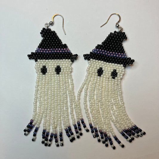 3.5" Ghost Fringe Earrings