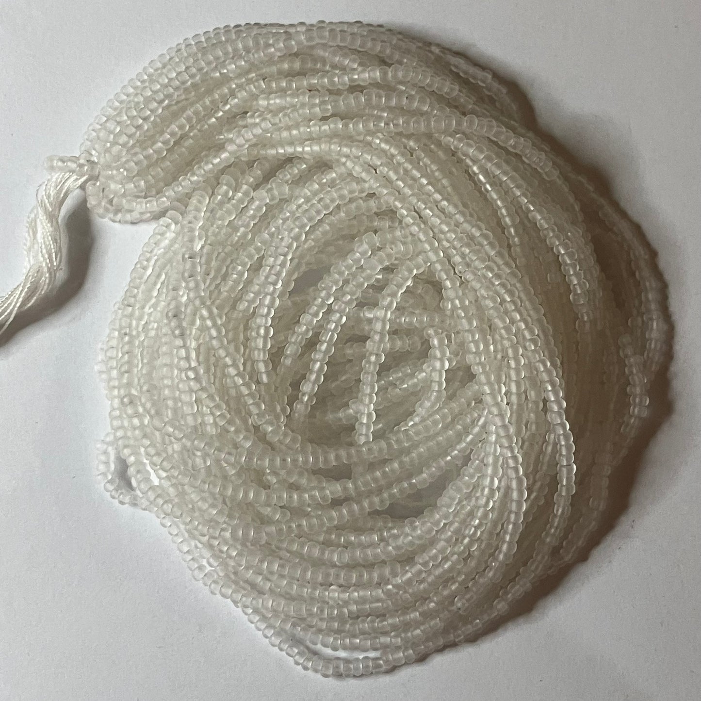 Frosted White 11/0 Bead Hank