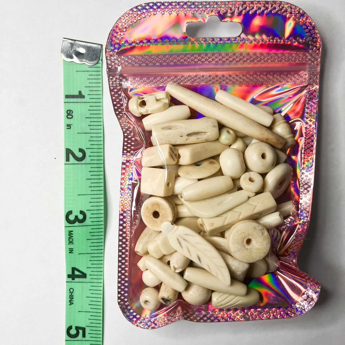 3oz Bone Bead & Pendant Mix – Assorted Styles