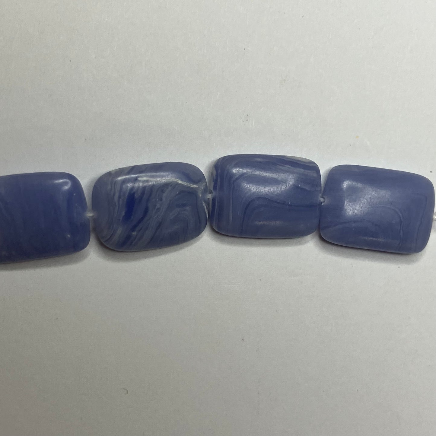 Rectangle Blue Stone Beads – 1 Strand