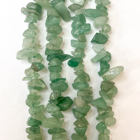 Strand of Green Aventurine Chip Beads