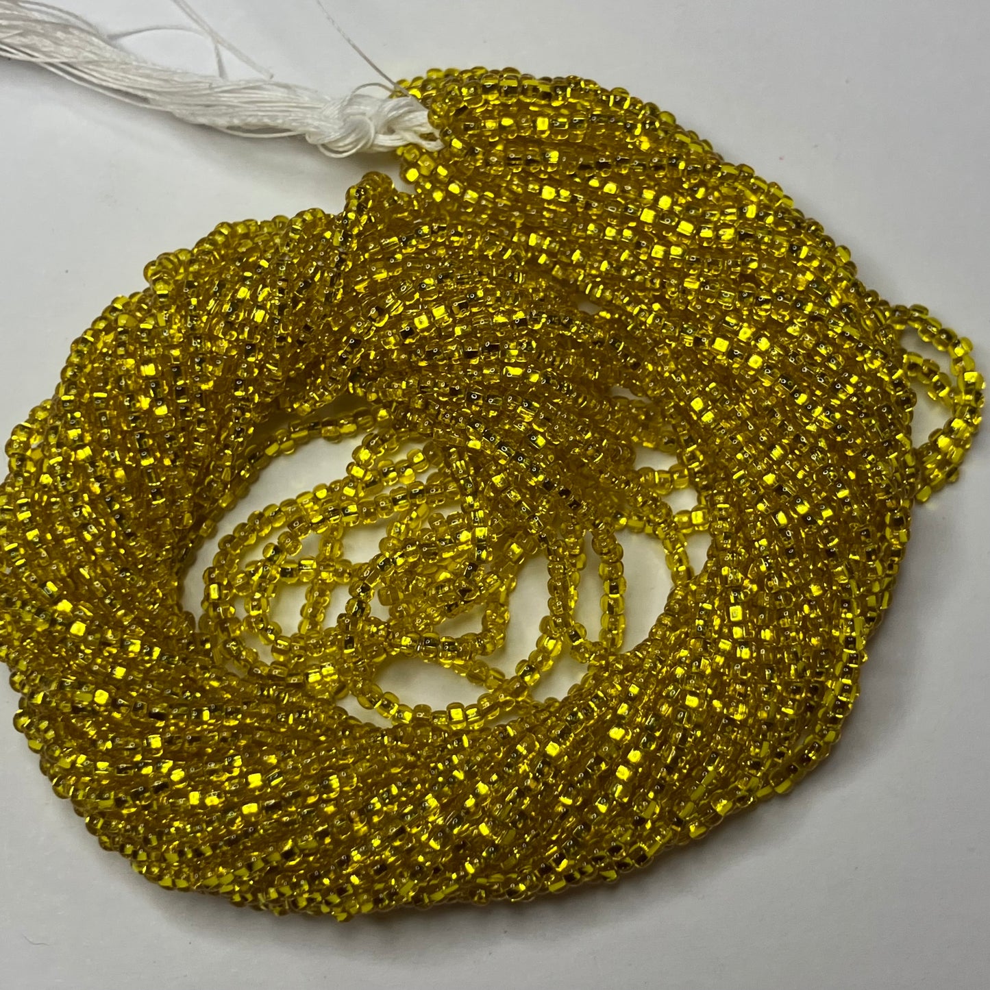 11/0 Silver-Lined Yellow Bead Hank