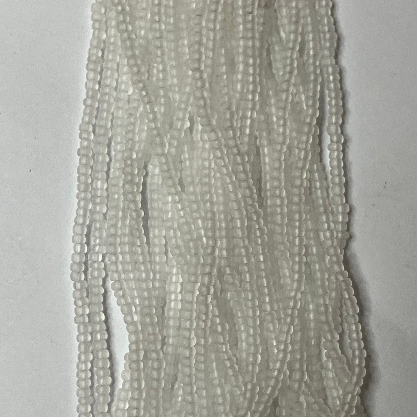 Frosted White 11/0 Bead Hank