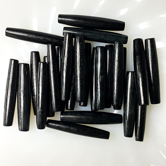 Black Bone Beads – Pack of 25 (1½")