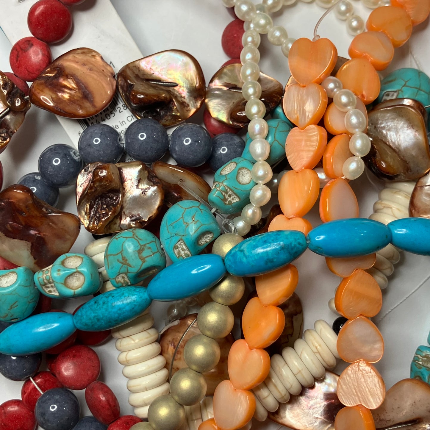 5 Random Bead Strands – Mixed Materials