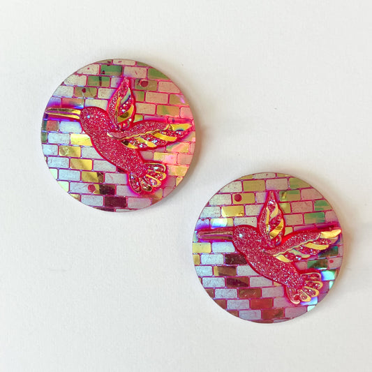 Pink Hummingbird Centers – Set of 2 (Copy) (Copy)