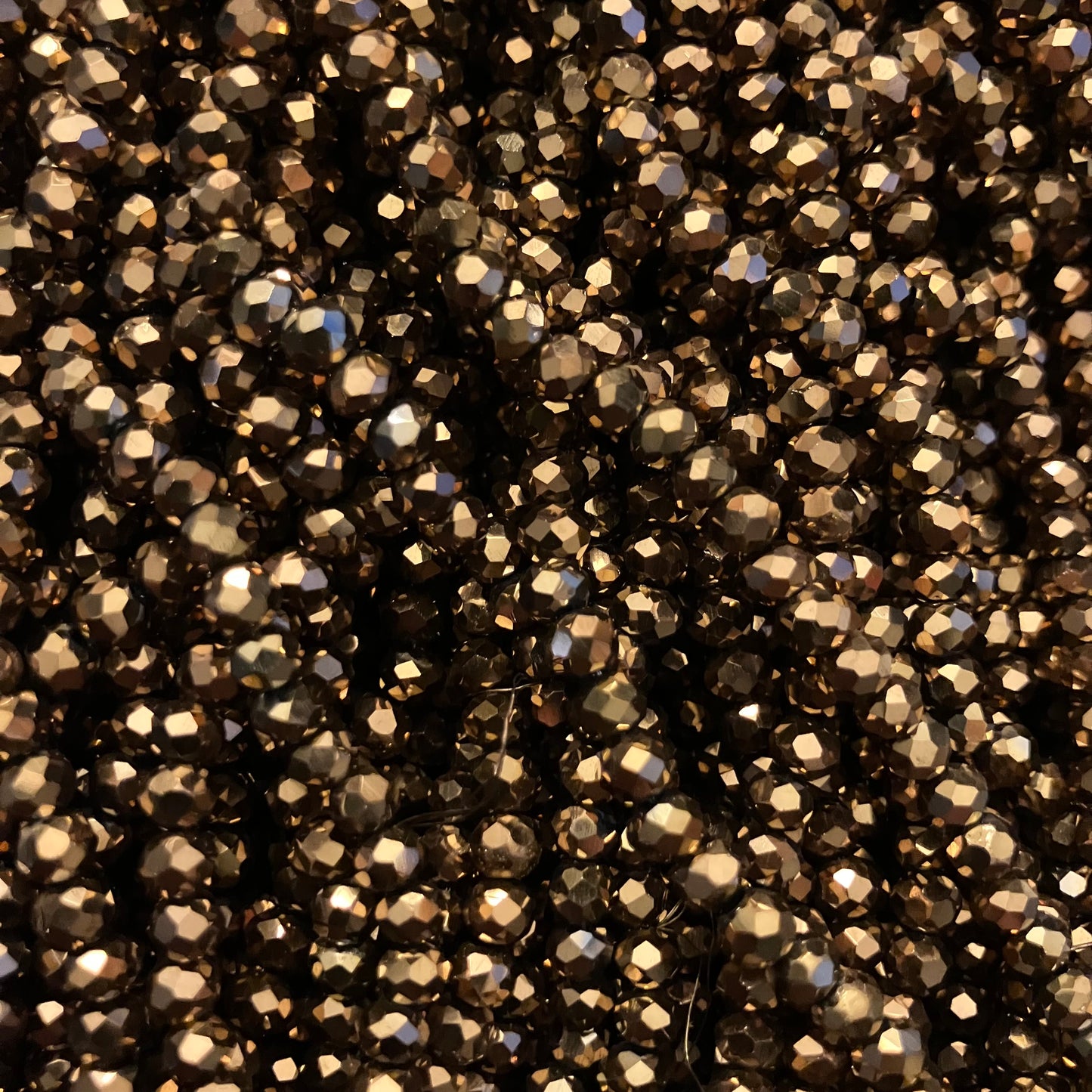 4mm Metallic Bronze Crystal Beads (1 Strand, ~125 Beads)