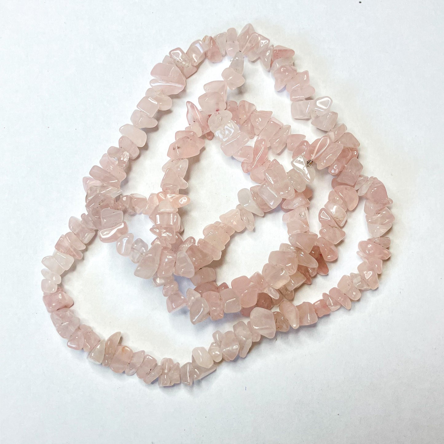 Strand of Rose Quartz Chip Beads