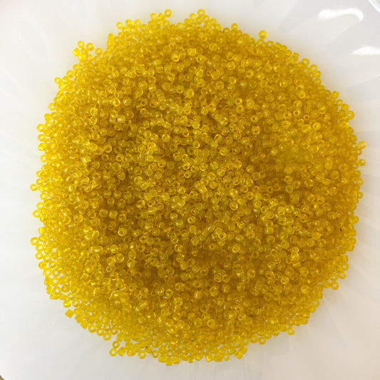 11/0 Transparent Yellow Seed Beads