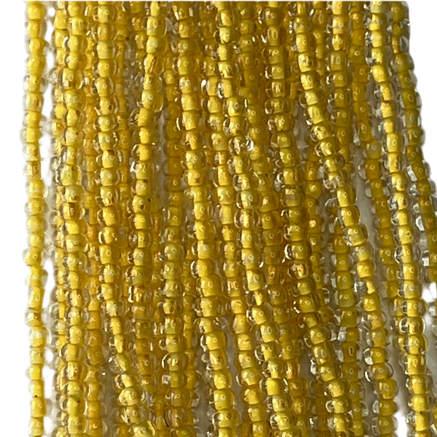10/0 Color-Lined Yellow Seed Beads – Hank