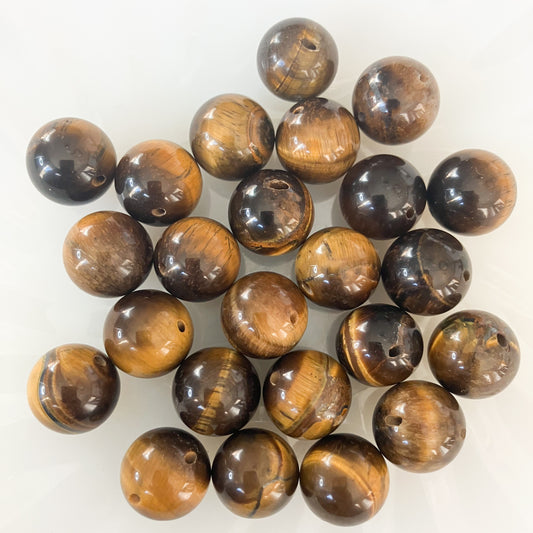 10 mm Round Tiger Eye Beads - Set of 24