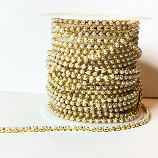 SS6 Pearl Gold Banding – Sold by the Yard
