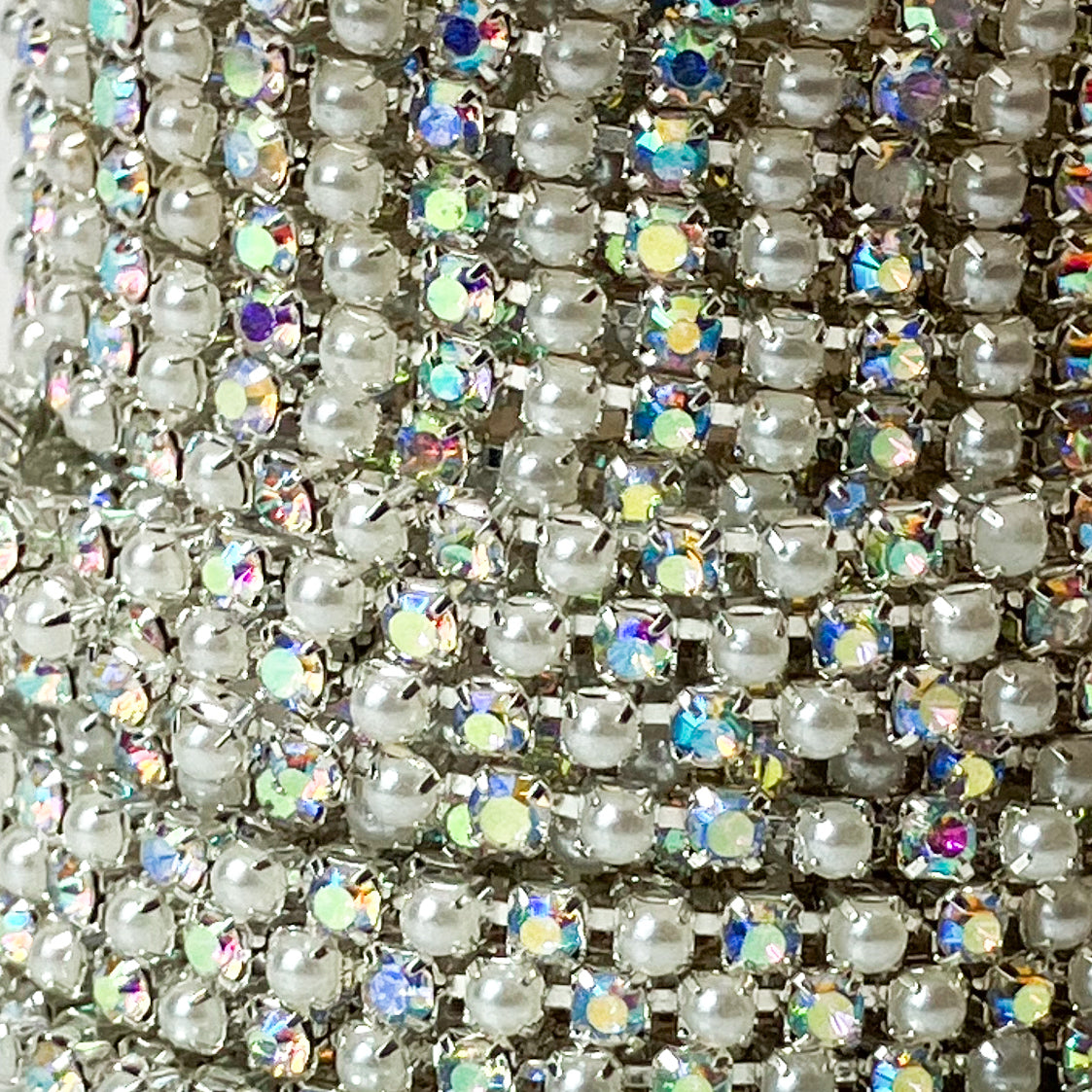 SS6 ABS Crystal & Pearl Banding - 1 Yard or 10-Yard Roll
