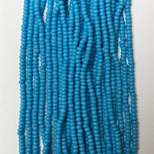 Opaque Blue 11/0 Bead Hank