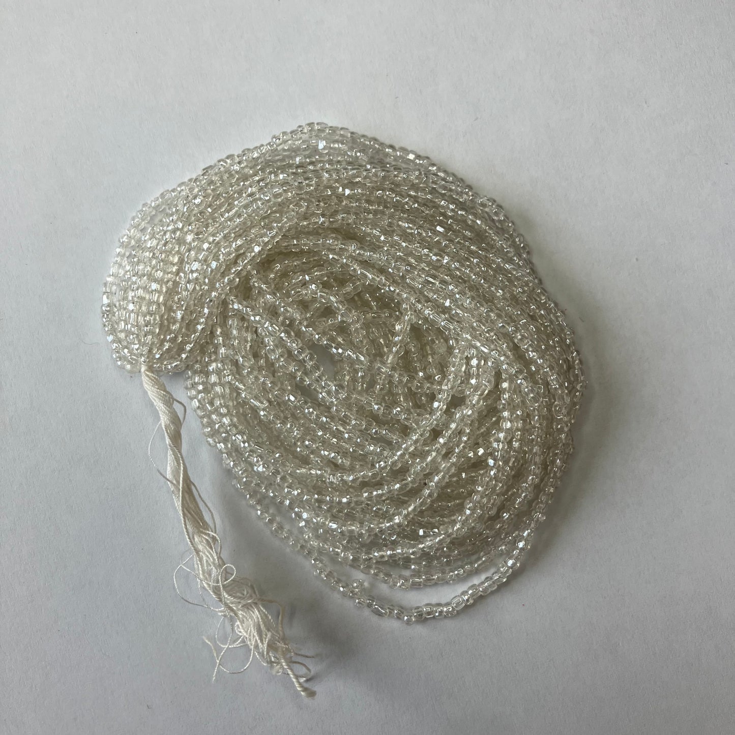 11/0 Transparent Silver Seed Beads – Hank