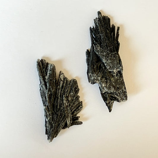 Black Kyanite Crystal Blades – Set of 2 (Approx. 2" x 1")