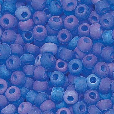 11/0 Dark Sapphire Matte AB Czech Seed Beads - Hank: 12 Strings