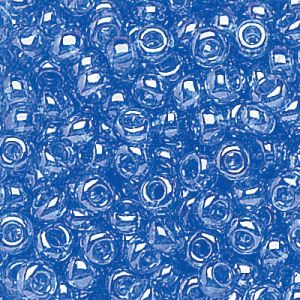 11/0 Light Sapphire Luster Czech Seed Beads - Hank: 12 Strings