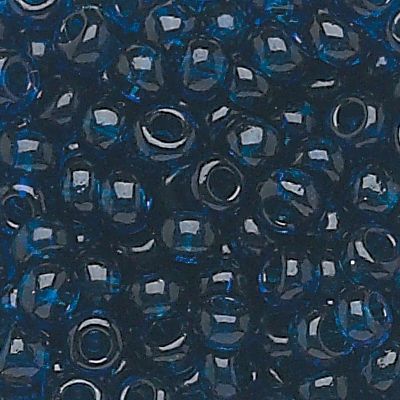 11/0 Capri Blue Czech Seed Beads - Hank: 12