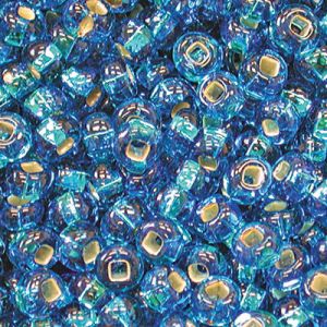 11/0 Dark Aqua Silver-Lined Czech Seed Beads - Hank: 12 Strings