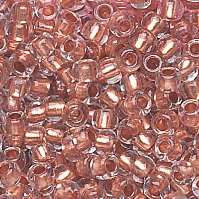 11/0 Crystal Copper-Lined Czech Seed Beads - Hank: 12 String