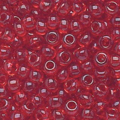 11/0 Ruby Czech Seed Beads - Hank: 12 Strings